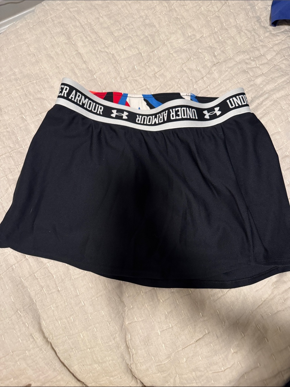 Under Armour Black Athletic Skort with Branded Waistband